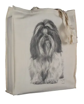 £10.99 • Buy Shih Tzu MS Cotton Bag Tote Gusset & Long Handles Perfect Gift