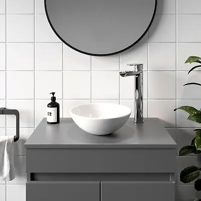 Ceramic Bathroom Vanity Wash Basin Sink Countertop Round Modern 280 X 280mm • £30.97