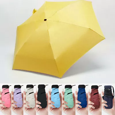 $21.17 • Buy Super Mini Pocket Compact Umbrella Sun Anti UV 5 Folding Rain Windproof Travel A