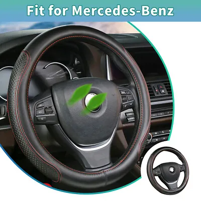 15'' Car Auto Steering Wheel Cover Genuine Leather For Mercedes Benz GL350 ML350 • $31.55