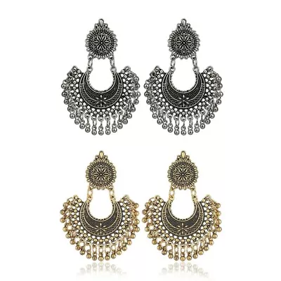 Metal Dangle Earrings Jhumka Indian Bollywood Earrings For Girls Female • $17.63