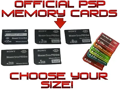 Official PSP SanDisk Memory Stick Pro Duo SD Card MagicGate! 4GB 2GB 1GB 512MB • $9.99