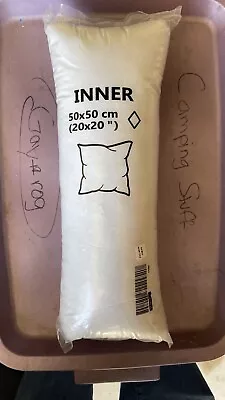 NEW IKEA Inner Lumbar Pillow Cushion Insert White 20x20” (50x50cm) • £12.51