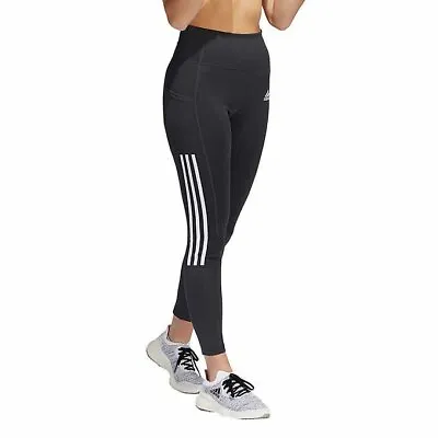 Size L XL XXL Adidas Women Ladies' 3-Stripe Tight With Mesh In Gray • £33.78