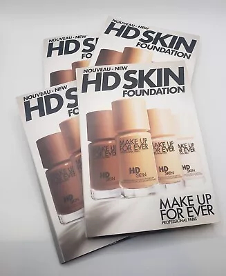 4x Makeup Make Up Forever HD Skin Foundation Shade Sample Card (4 Shades Each) • $13.98