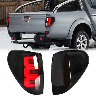 Fits For Mitsubishi L200 Triton 2005-2016 LED Tail Light Brake Lamp Smoked Pair • $169.50