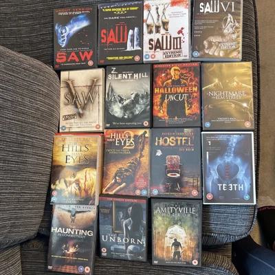 £20 • Buy Horror Film DVD Bundle - Saw, Silent Hill, Halloween, Nightmare On Elm Street