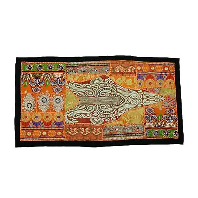 Vintage Tapestry Indian Handmade Art All Occasion Gift Patchwork Wall Hanging Af • $19.99