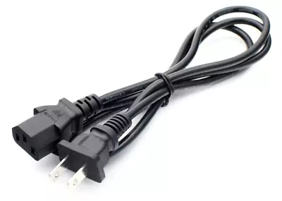 US 3 Prong 2 Pin Main Power Cord Adapter Cable PC Desktop Laptop Universal • £12