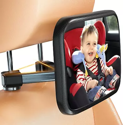 ENONEO Baby Car Mirror 100% Shatterproof Safety Rear Facing Baby Car Seat Mirro • £23.78