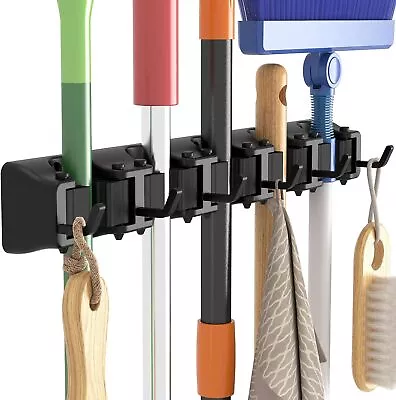 Lifewit Mop And Broom Holder Wall Mount Anti-Slip Broom Hanger For Kitchen • $9.99