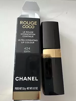 CHANEL ROUGE COCO Ultra Hydrating Lip Colour ~ Shade 424 EDITH ~ 3.5 G / .12 Oz • £28.99