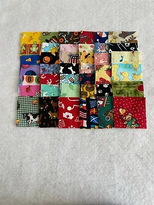  I Spy  - 50 Different 2-inch 100% Cotton Fabric Quilt Squares - Some Vintage • $3.25
