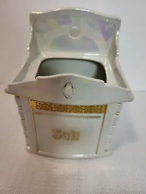 Vintage German Mepoco Ware Salt Canister Iridescent No Lid • $15