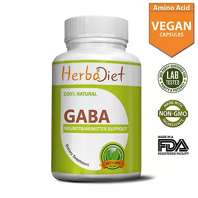 GABA 400mg Veg Capsules Gamma Aminobutyric Acid For Anxiety Stress Relaxation • $12.86