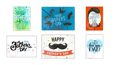 Happy Fathers Day Large Rectangle Stickers Letterbox Party Bag Sweet Box Cone • $2.86