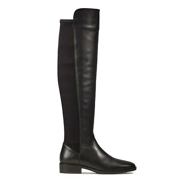 £69.95 • Buy Clarks Ladies Pure Caddy Black Leather Knee High Boots - New In Box Rrp £159.00