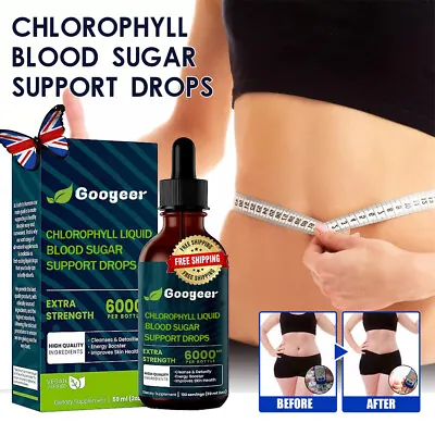 £4.98 • Buy UK~Chlorophyll All-Natural Extract Liquid Drops Water Soluble Mint 59ml 6000mg