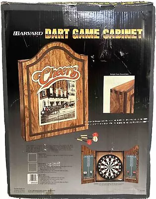 Vintage 1989 “Cheers” Wooden Cabinet Dart Board Rare • $195