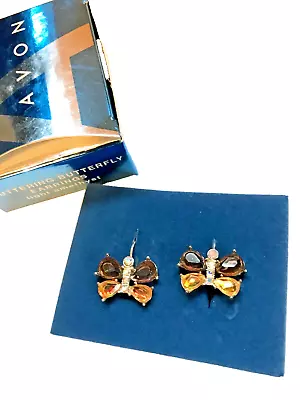 Avon New Old Stock Fluttering Butterfly Light Amethyst Pierced Earrings • $6
