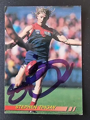 Melbourne Demons Afl Football Signed Cards X 4 Stephen Tingay • $10