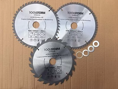 3X216MM Mitre Saw/Table Saw Blade 24/48/60T 30Bore+4Bush FOR DEWALT/MAKITA/RYOBI • $65.99