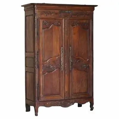 Antique 1844 Carved & Dated Large Wardrobe Armoire With Expertly Crafted Panels • $7263.69