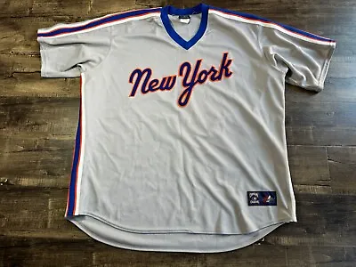 New York Mets Majestic MLB Cooperstown Collection Jersey Size 4XL • $55