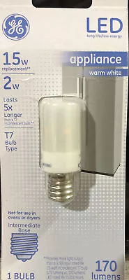 Part 29039G E LightingGE LED2T7/E17-OT 2W Frosted T7 LED Light Bulb 15W • $12.49