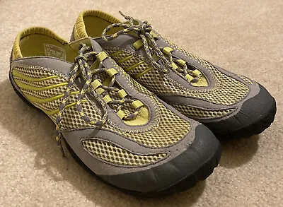 Merrell Barefoot Pace Glove Acacia Shoes Women’s 10.5 Gray Yellow Trail Running • $24.95