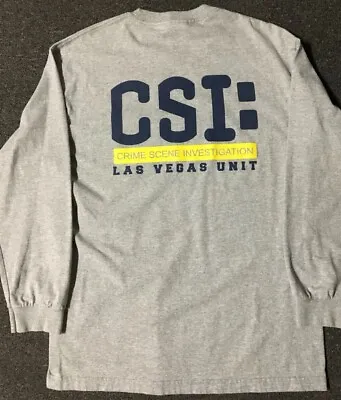 Vtg CSI Las Vegas Crime Scene Unit Shirt L Police TV Show Miami Detective 90s • $29.95