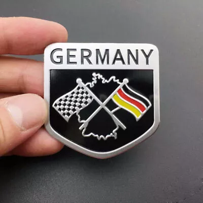 Creative Sticker 3D German Flag Emblem Grille Badge Metal Racing Decal Sticker • $3.89