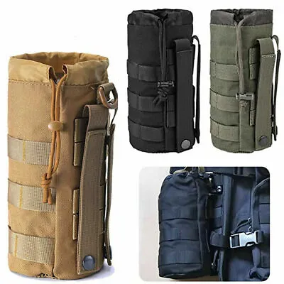 Bicycle Water Bottle Amry Molle Holder Pouch Tactical Bag Drink Military Kettle • $13.50
