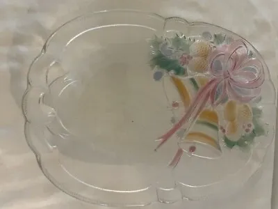 Vintage MIKASA   Festive Bells  Christmas Holiday Platter - Perfect Condition! • $10