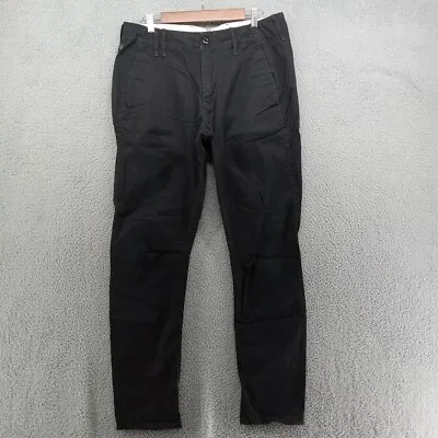 G-Star Raw Pants Mens 34x36 Black Vetar Slim Chino Trousers Tapered Leg Classic • $39.99