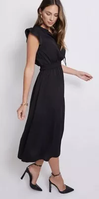 BRAND NEW Ladies KATIES Maxi Black Dress Fit Flare Size 8 RRP$119.95 FREE POST • $29.99