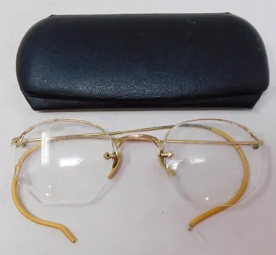 1930's AO Hexagon Vintage Eyewear Glasses 1/10 12K Yellow Gold Fill For New RX • $25