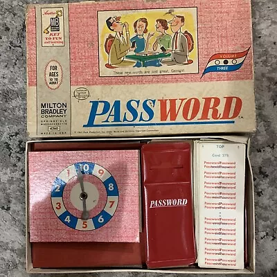 VINTAGE 1963 PASSWORD GAME 4260 VOLUME THREE MILTON BRADLEY. No Scorecards • $14