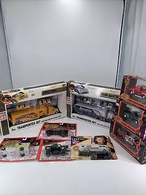 Lot Of 9 Road Champs Die Cast Cars All In Box Truck Series Fire Rescuers & More • $36.95