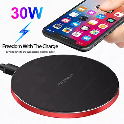 30W Wireless Phone Charger Pad Dock Fast Charge For Samsung IPhone LG Universal • $11.99