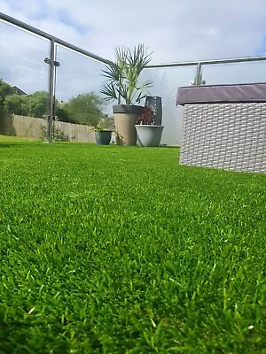 New Cosmo 35mm Artificial Grass Off Cut Realistic Fake Lawn Astro Turf Garden  • £12