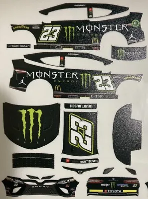 Custom 2022 Ty Gibbs #23 Monster Energy 1/64 Scale NASCAR Peel & Stick Decals • $9.99