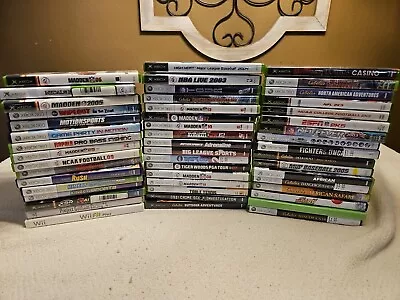 Xbox And Xbox 360 Games Lot 50 Games Sports Racing Hunting Games • $150