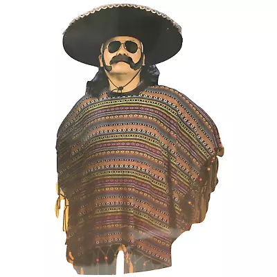 PREMIUM MEXICAN PONCHO Spanish Costume Wild West Cowboy Party Bandit New 2180 • $29.70