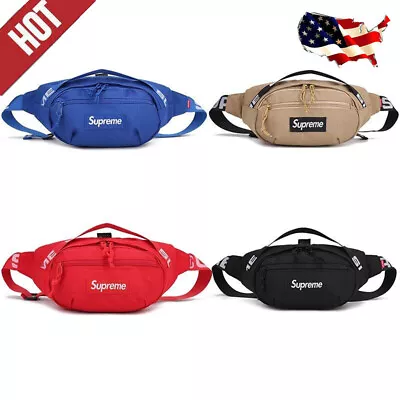 Supreme Fanny Pack SS18 Black / Blue / Red / Beige Fanny Pack New With Tag Free • $16.98