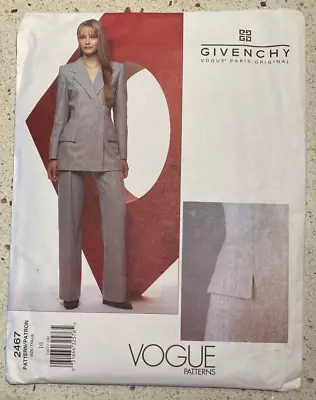 VOGUE Pattern 2467 ALEXANDER McQUEEN For GIVENCHY Size 10 UNCUT FF • $90