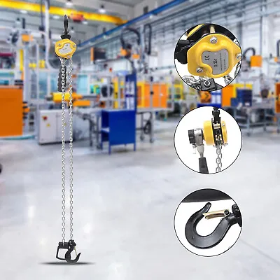 Portable Mini Chain Hoist Smooth Lifting & Lowering 10Ft G80 Chain Anti-abrasion • $49