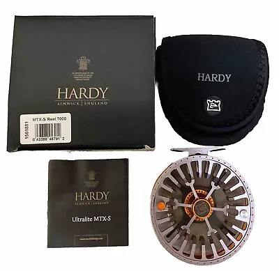 Hardy MTX-S 7000 Orange/Gray Fly Fishing Reel With Case & Manual In Original Box • $289