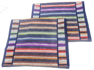 MISSONI HOME TWO HAND TOWELS COTTON VERY SOFT  ECOLOGIC  16x28 TESEO 100 • $80