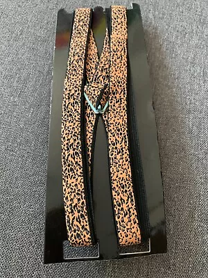 £12.49 • Buy Leopard Print SUSPENDERS Trouser Braces Brown/Black Punk Goth Ska Adjustable NEW